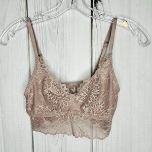 Victorias Secret PINK Lace Bralette Sz XS Lace Dusty Purple Wireless